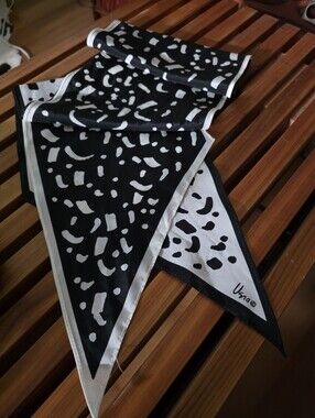 Vera Neumann Black & White Abstract- Polka Dot Silk Scarf
